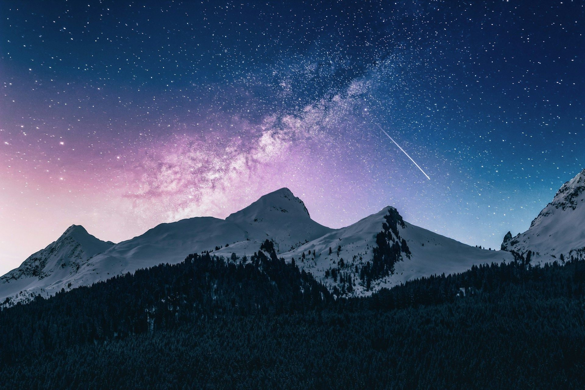 Header image: Italian alps with a starry sky